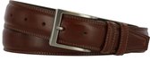 Leren Pantalon Riem | 3,5cm breed | Riemmaat: 115cm | 100% echt leer | Kleur: bruin | Nikkelvrije gesp
