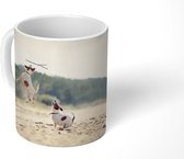 Mok - Koffiemok - Hond - Tak - Zand - Mokken - 350 ML - Beker - Koffiemokken - Theemok