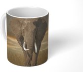 Mok - Koffiemok - Grazende olifant - Mokken - 350 ML - Beker - Koffiemokken - Theemok