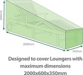 St. Helens Home & Garden - Hoes voor ligbed - Groen - Waterbestendig - 35x60x200cm - Lounge cover - Ligbedhoes