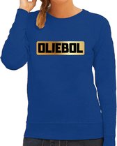 Oliebol foute jaarwissling trui - blauw - dames - jaarwissling sweaters / Oud en Nieuw outfit M