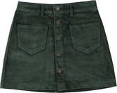 Only korte groene high waist corduroy rok - valt kleiner - Maat XS
