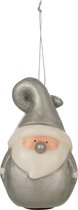 J-Line Hanger Kerstman Fonkelende Neus Poly Zilver Small Set van 24 Stuks