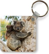 Sleutelhanger - Koala's - Kind - Boom - Kinderen - Jongens - Meiden - Plastic - Rond - Uitdeelcadeautjes