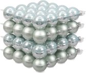 Oneiro's luxe kerstballen Oyster Grey - SET VAN 64 - ø4 cm - kerstbal - luxe verpakking – kerstcollectie – kerstdecoratie – kerstboomhanger – kerstversiering