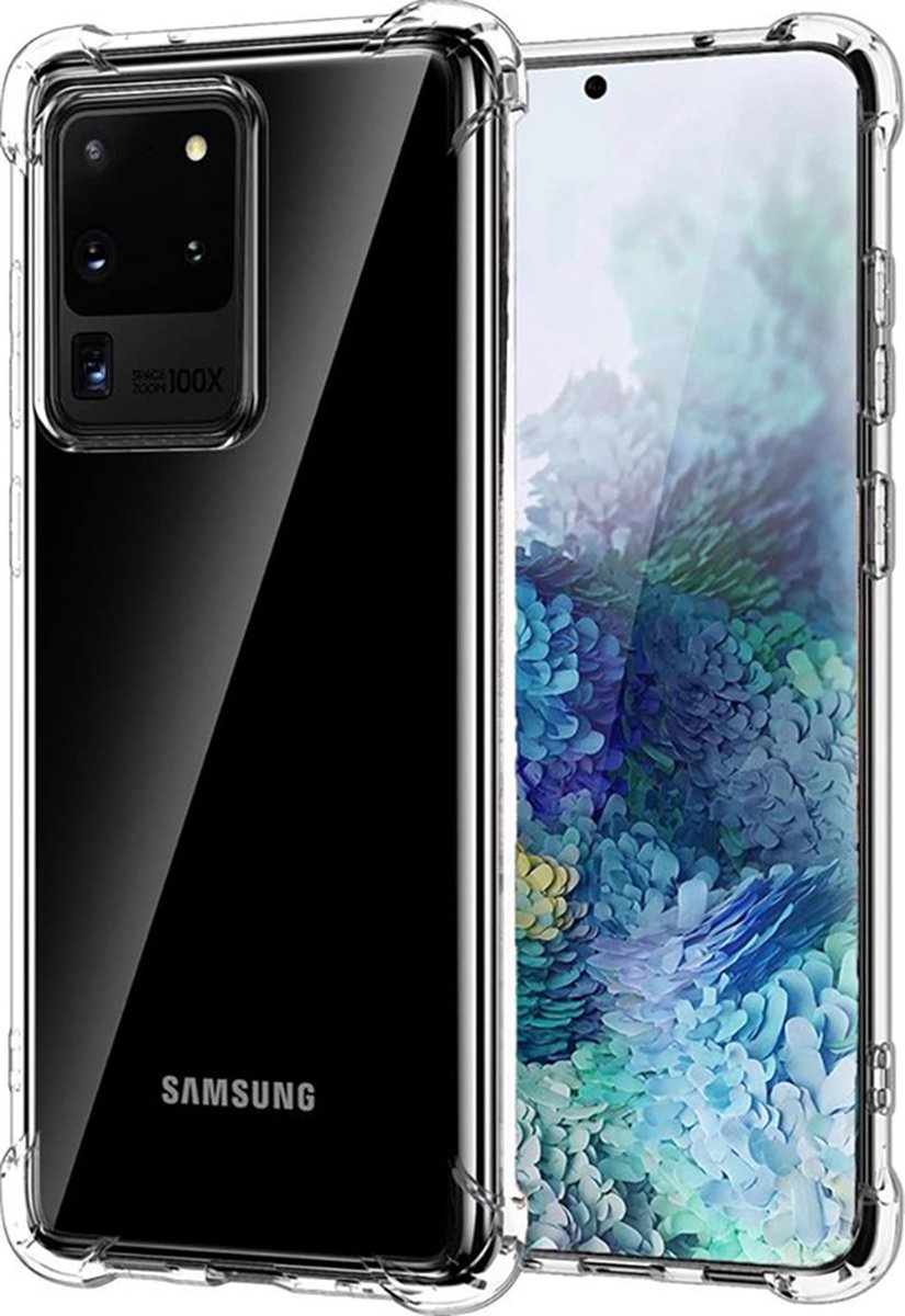 Pure Diamond Samsung S20 Ultra Hoesje - Samsung Galaxy S20 Ultra Hoesje Shock Proof Case Transparant Hardcase Hoesjes Back Cover Hoes Extra Stevig