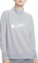 Nike Dri-FIT Swoosh Run Half-zip Top Sportshirt - Maat M  - Vrouwen - grijs