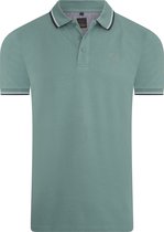 Mario Russo - Heren Polo SS Tipped Polo Edward - Groen - Maat M