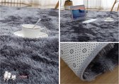 Flanner® Dik fluffy kleed - tapijt voor woonkamer - 160x200cm - Grijs