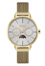 Lee Cooper LC06482.130 - Horloge - Analoog - Dames - Milanees band - Goudkleurig