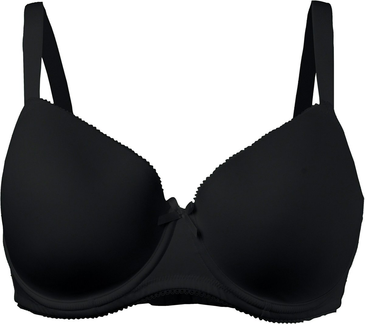 Ulla Popken - Dames - Beugelbeha zachte cups - Klassiek zwart - Maat 105D
