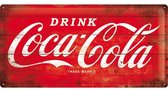 3D metalen wandbord "Drink Coca-Cola" 25x50cm