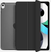 Mobiq Hard Case Folio Case iPad Air 2020 - Housse iPad Air 10,9 pouces - Smart Cover - Dos Rigide - Multi Stand - Pliable Noir - Zwart | Noir