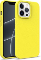 iPhone 13 Pro Max Eco Hoesje - Flexibel Telefoonhoesje Bio Degradable - Mobiq Flexibel Eco Hoesje geel - Geschikt voor iPhone 13 Pro Max