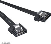 Akasa Super slim SATA cable - 50cm Black, 2pcs bundle