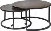 Salontafel Set - Set van 2 - Salontafels - Bijzettafels - Salontafel Metaal - Salontafel Industrieel - 70 cm