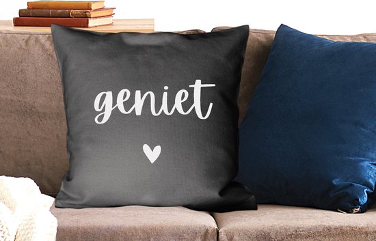 Sierkussen - Proverbes Enjoy Life - Multicolore - 60 Cm X 60 Cm