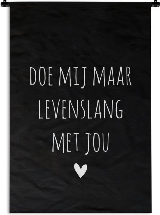 Tapisserie Tissu mural Proverbes Faismoi vivre avec toi pour la vie Citations...