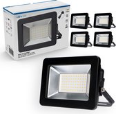 Proventa EasyFix LED Floodlights voor buiten & binnen - IP65 - 5500 lm - 4x Zwart