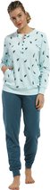 Dames badstof pyjama Pastunette 20212-144-4 - Turqoise - 36