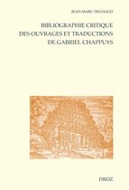Cahiers d'Humanisme et Renaissance - Bibliographie critique des ouvrages et traductions de Gabriel Chappuys