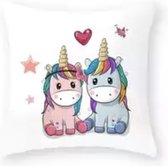 Eenhoorn kussenhoes - Unicorn - sierkussenhoes - 45 x 45 cm