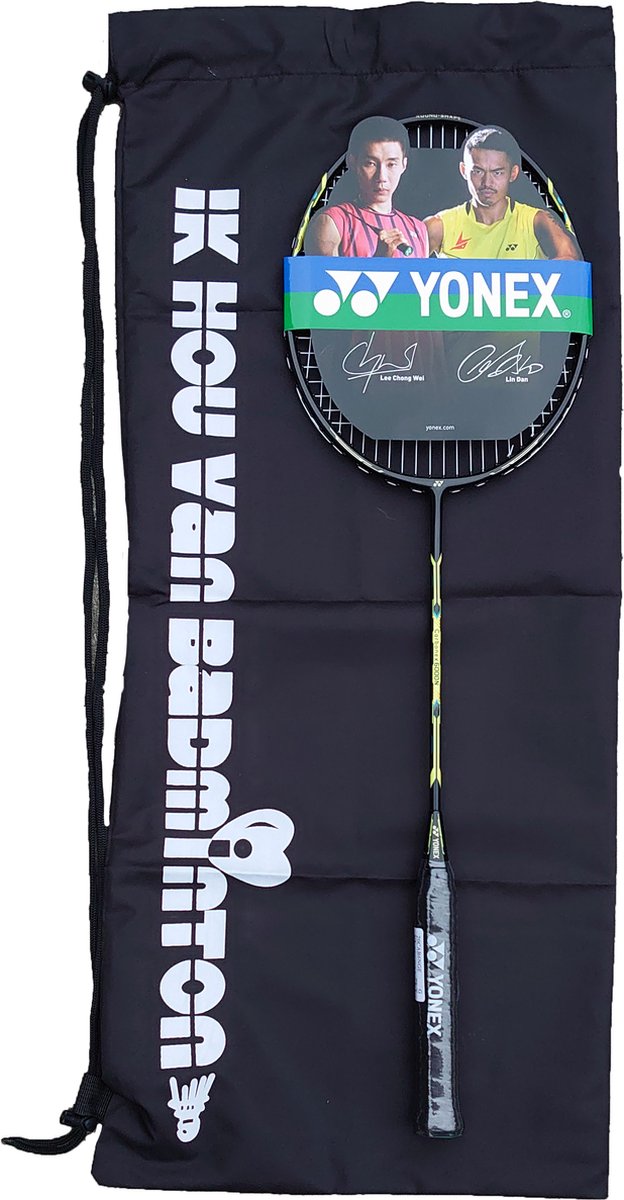 Yonex Carbonex 6000N met beschermende draagtas 'ik hou van badminton' - Yonex