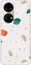 6F hoesje - geschikt voor Huawei P50 -  Transparant TPU Case - Terrazzo N°3 #ffffff