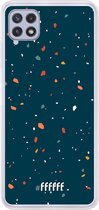 6F hoesje - geschikt voor Samsung Galaxy A22 4G -  Transparant TPU Case - Terrazzo N°9 #ffffff