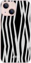 6F hoesje - geschikt voor iPhone 13 Mini -  Transparant TPU Case - Zebra Print #ffffff