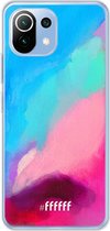 6F hoesje - geschikt voor Xiaomi Mi 11 Lite -  Transparant TPU Case - Abstract Hues #ffffff