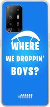 6F hoesje - geschikt voor OPPO A94 5G - Transparant TPU Case - Battle Royale - Where We Droppin' Boys #ffffff