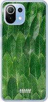 6F hoesje - geschikt voor Xiaomi Mi 11 Lite -  Transparant TPU Case - Green Scales #ffffff