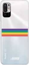6F hoesje - geschikt voor Xiaomi Redmi Note 10 5G -  Transparant TPU Case - #LGBT - Horizontal #ffffff