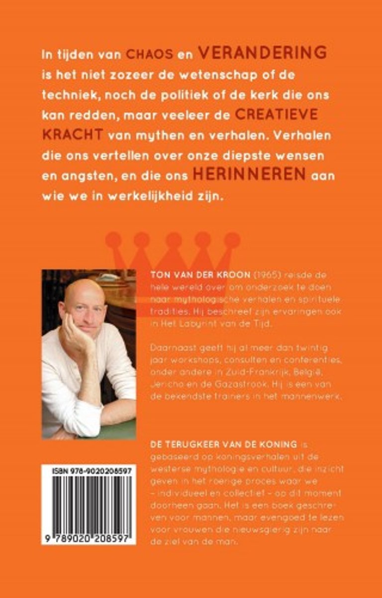 Achterflap met foto van Ton van der Kroon, tekst over het boek en ISBN.