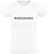 Videoborrel | Dames T-shirt | Wit | Bellen | Videobellen | WhatsApp | Telegram | Signal | Borrel