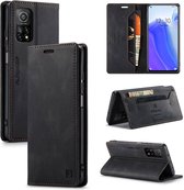 Luxe Flip Case met RFID Bescherming Kaarthouder en Magneetsluiting voor Xiaomi Mi 10T / 10T Pro _ Zwart