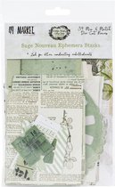 49 And Market Vintage Artistry Sage Nouveau Ephemera Stack (VAC32730)