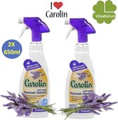 Carolin Marseillezeep 2x650ml ontvetter spray | Lavendel | natuurlijke huishoudelijke reiniger | Waar voor uw geld