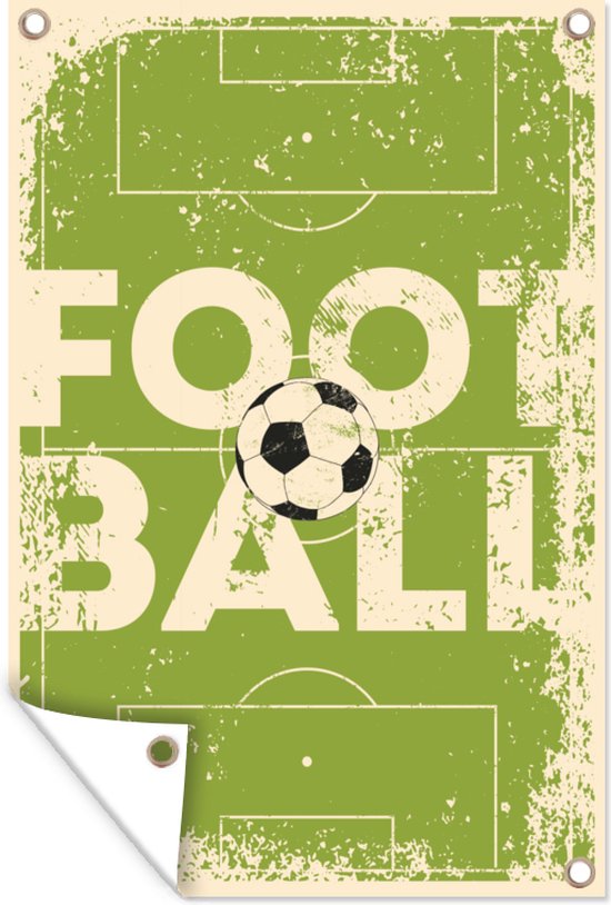 Illustration Vintage D Un Terrain De Football Avec La Citation Football 80x1 Cm Bol Com