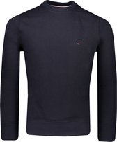 Tommy Hilfiger Sweater Blauw Aansluitend - Maat M - Heren - Herfst/Winter Collectie - Katoen;Elastaan