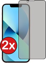 Screenprotector Geschikt voor iPhone 13 Screenprotector Privacy Glas Gehard Full Cover - Screenprotector Geschikt voor iPhone 13 Screenprotector Privacy Tempered Glass - 2 PACK