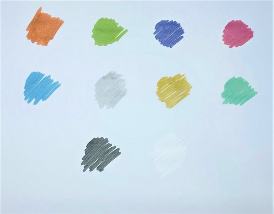 Raamstiften - Krijtstiften - krijtmarkers - glasstiften - raamtekenstiften - window markers - set van 10 Stiften - INCL GOUD & ZILVER - Metallic