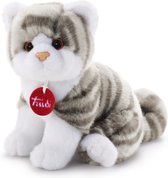 Trudi - Classic Kitten Brad (S-20851) - Pluche knuffel - Ca. 18 cm (Maat S) - Geschikt voor jongens en meisjes - Grijs/Wit