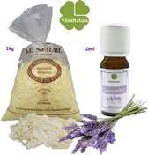Zuivere zeep vlokken naturel 1 kg | Etherische Lavendel Olie VitexNatura 10ml