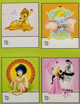 Disney Cadeau Labels - 80 stuks - Bambi - Dombo - Mogli - Princess - 50 x 40 mm