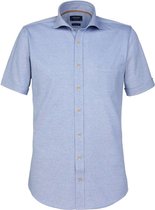 Profuomo Overhemd KM Knitted Blauw - maat 42