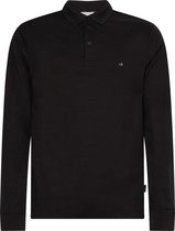 Calvin Klein LS Polo Liquid Touch Zwart - maat L