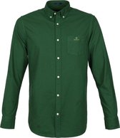 Gant Casual Overhemd Oxford Groen - maat L