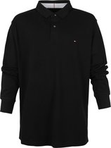 Tommy Hilfiger Big and Tall Long Sleeve Poloshirt Zwart - maat 4XL